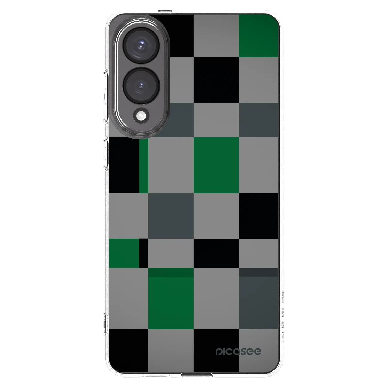 Picasee silikónový prehľadný obal pre Samsung Galaxy S25 Edge 5G - Block Grid