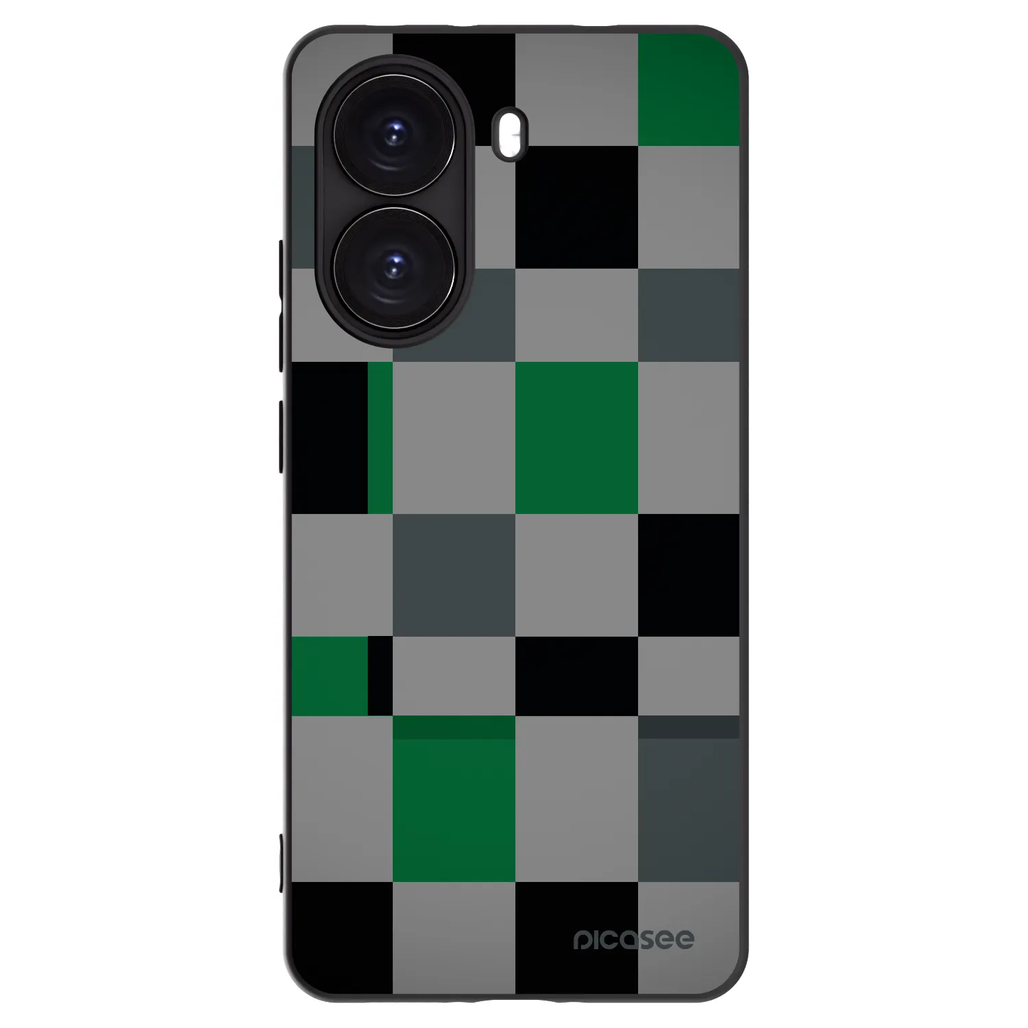Picasee silikónový čierny obal pre Xiaomi Poco X7 Pro 5G - Block Grid