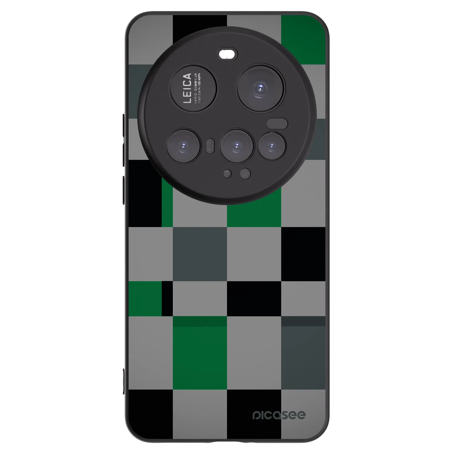 Picasee silikónový čierny obal pre Xiaomi 15 Ultra - Block Grid