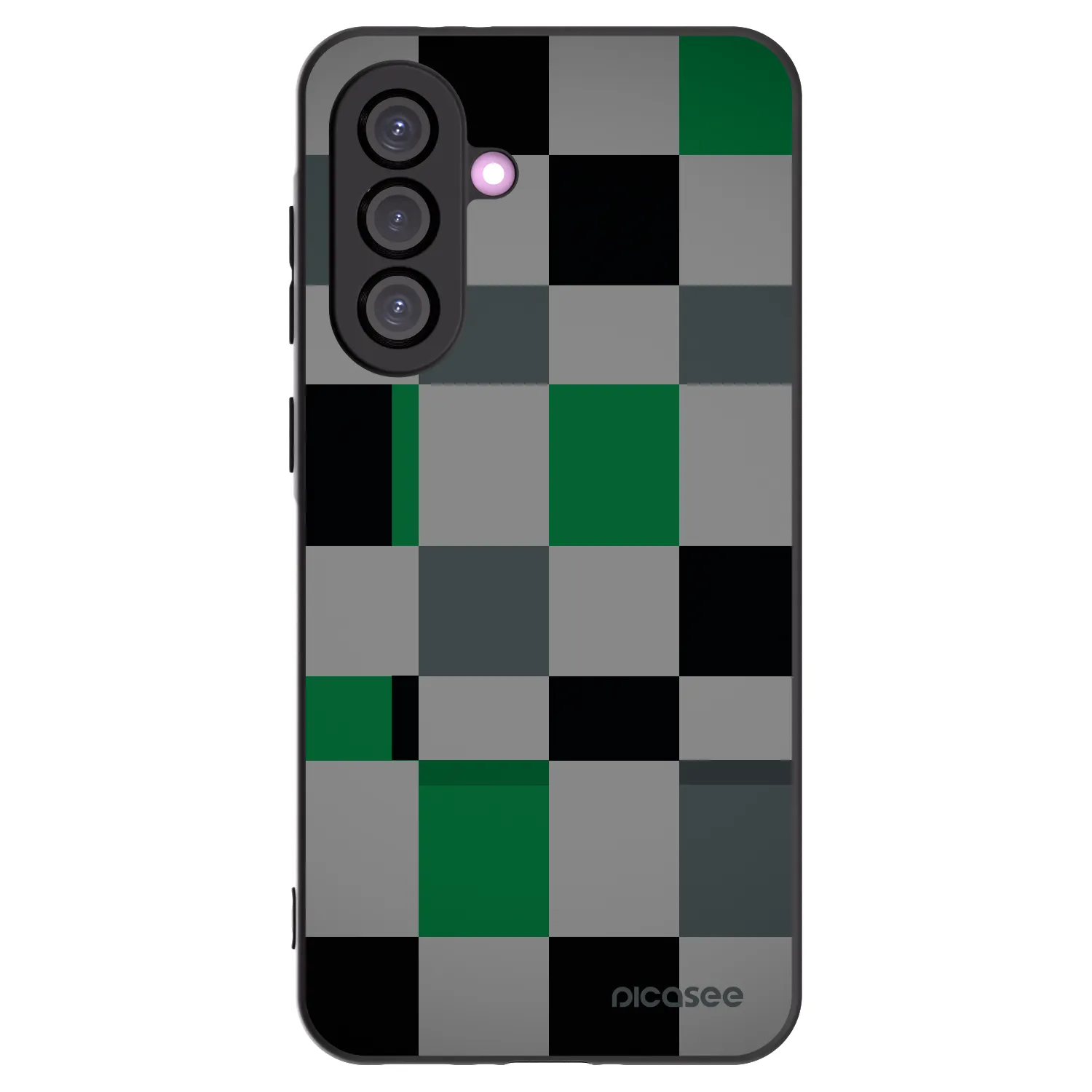 Picasee silikónový čierny obal pre Samsung Galaxy A36 5G - Block Grid