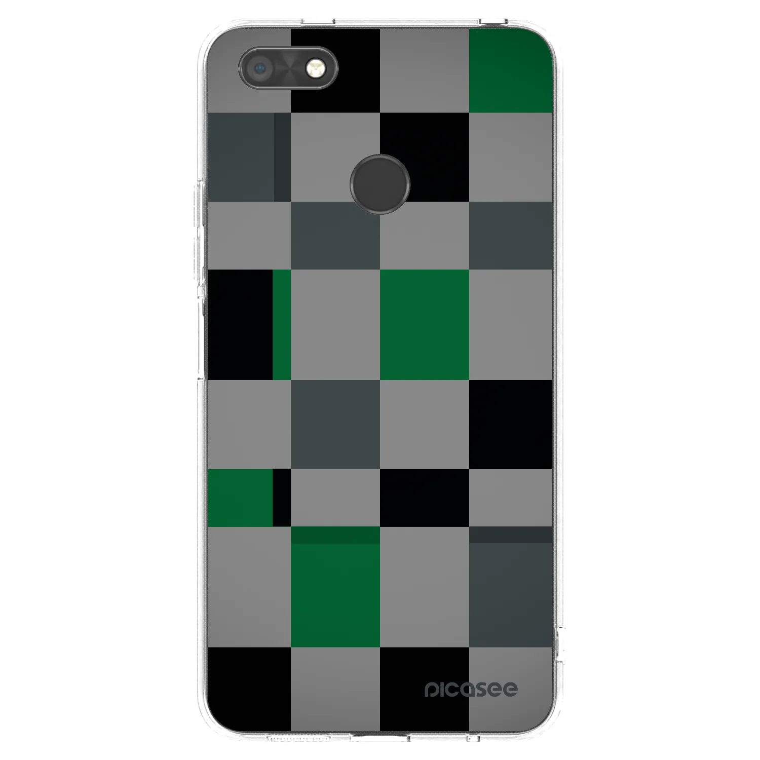 Picasee silikónový prehľadný obal pre Huawei P9 Lite Mini - Block Grid