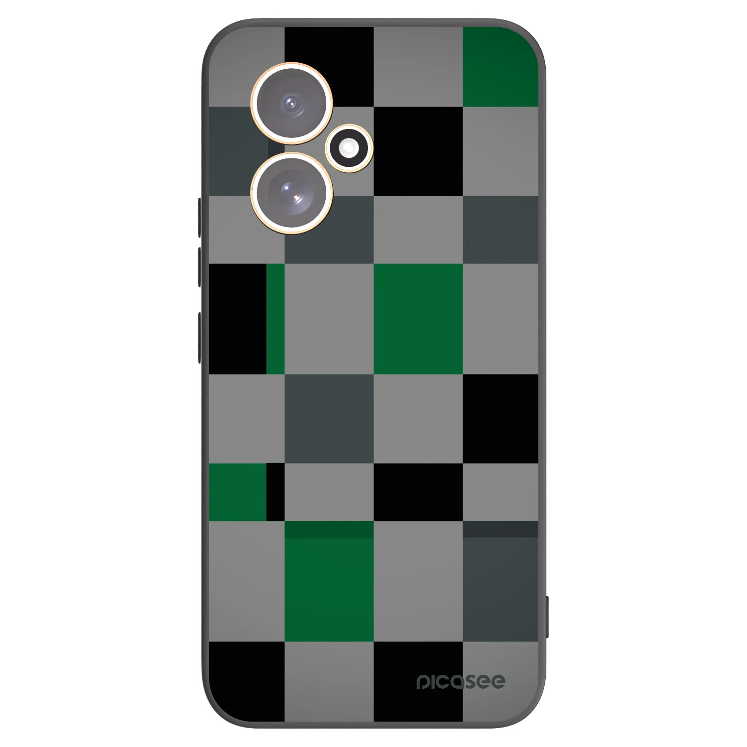 Picasee silikónový čierny obal pre Honor 400 5G - Block Grid