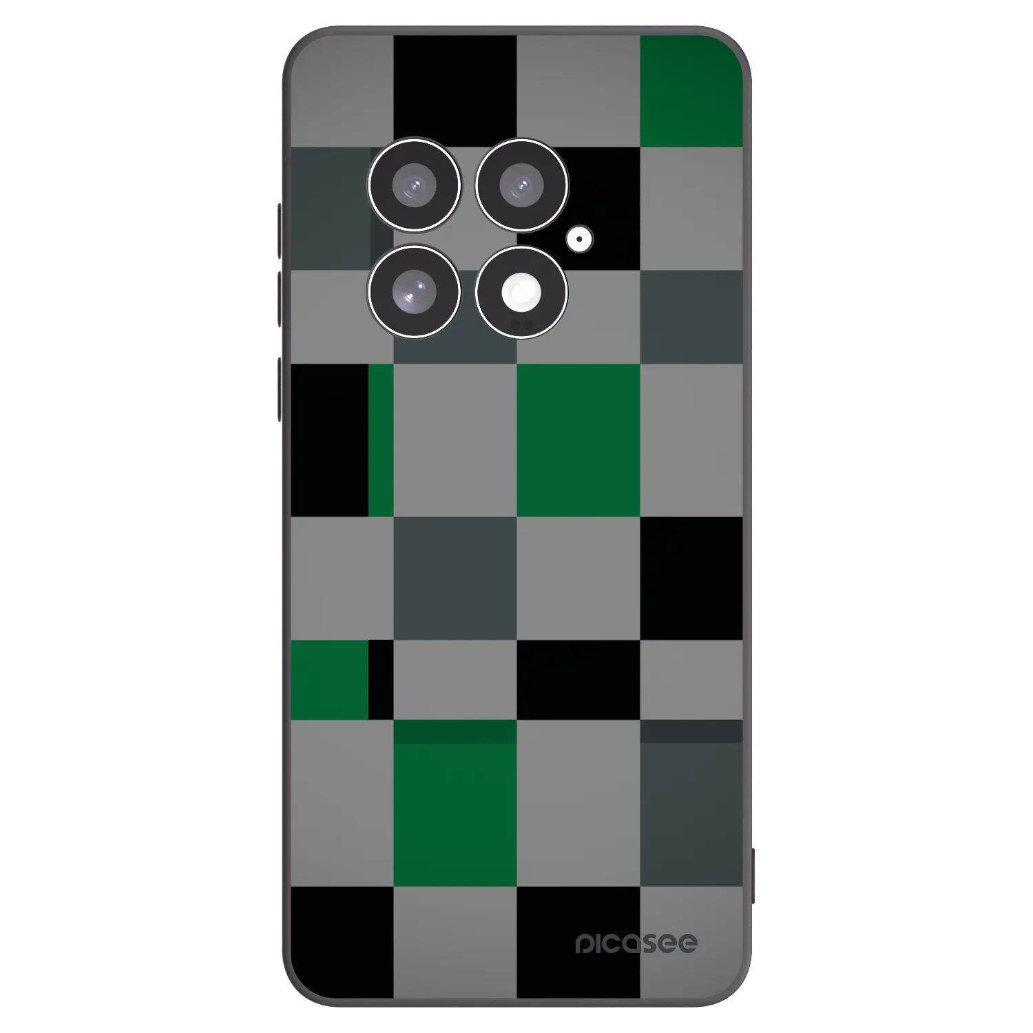 Picasee silikónový čierny obal pre OnePlus 13 5G - Block Grid