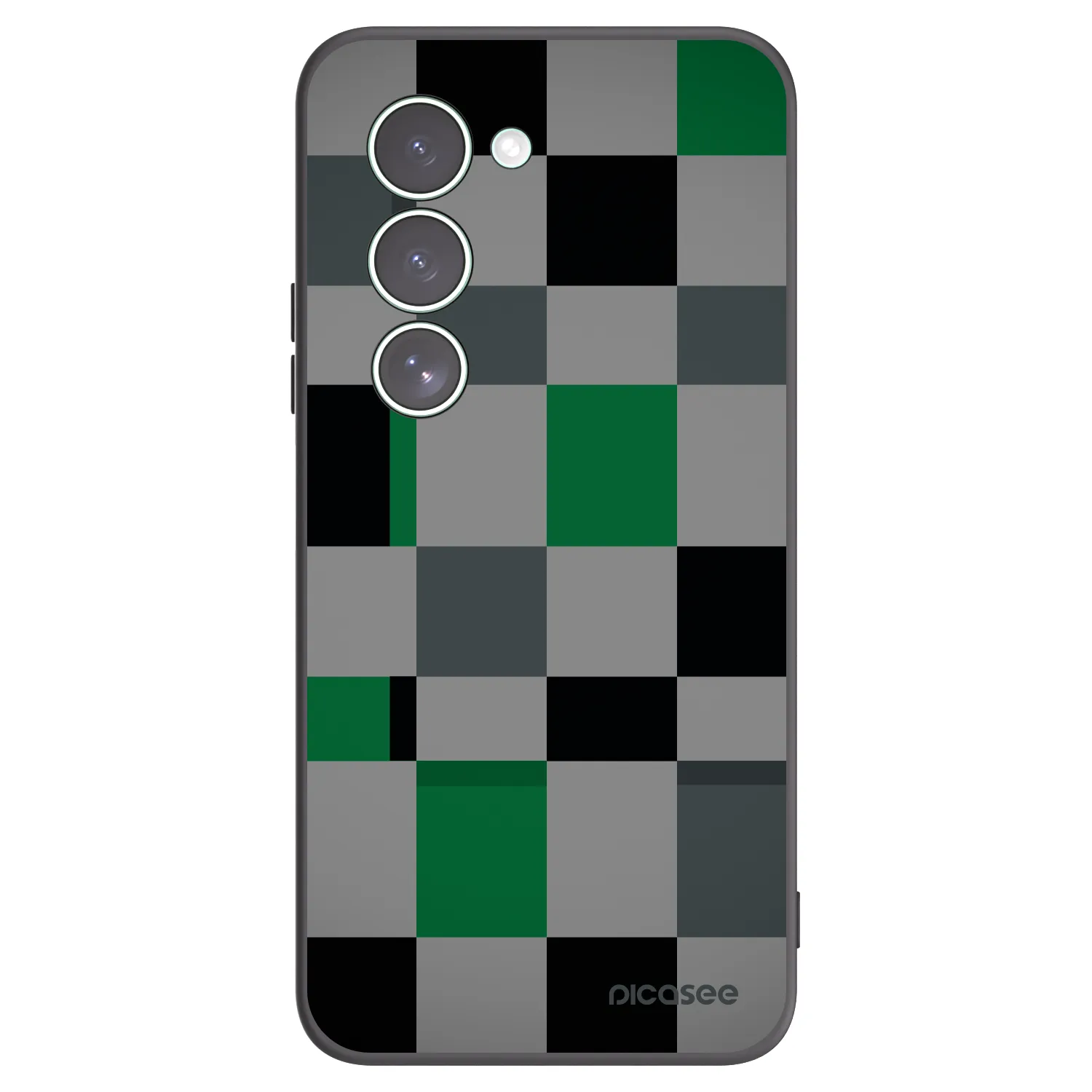 Picasee silikónový čierny obal pre Xiaomi Redmi 15 5G - Block Grid