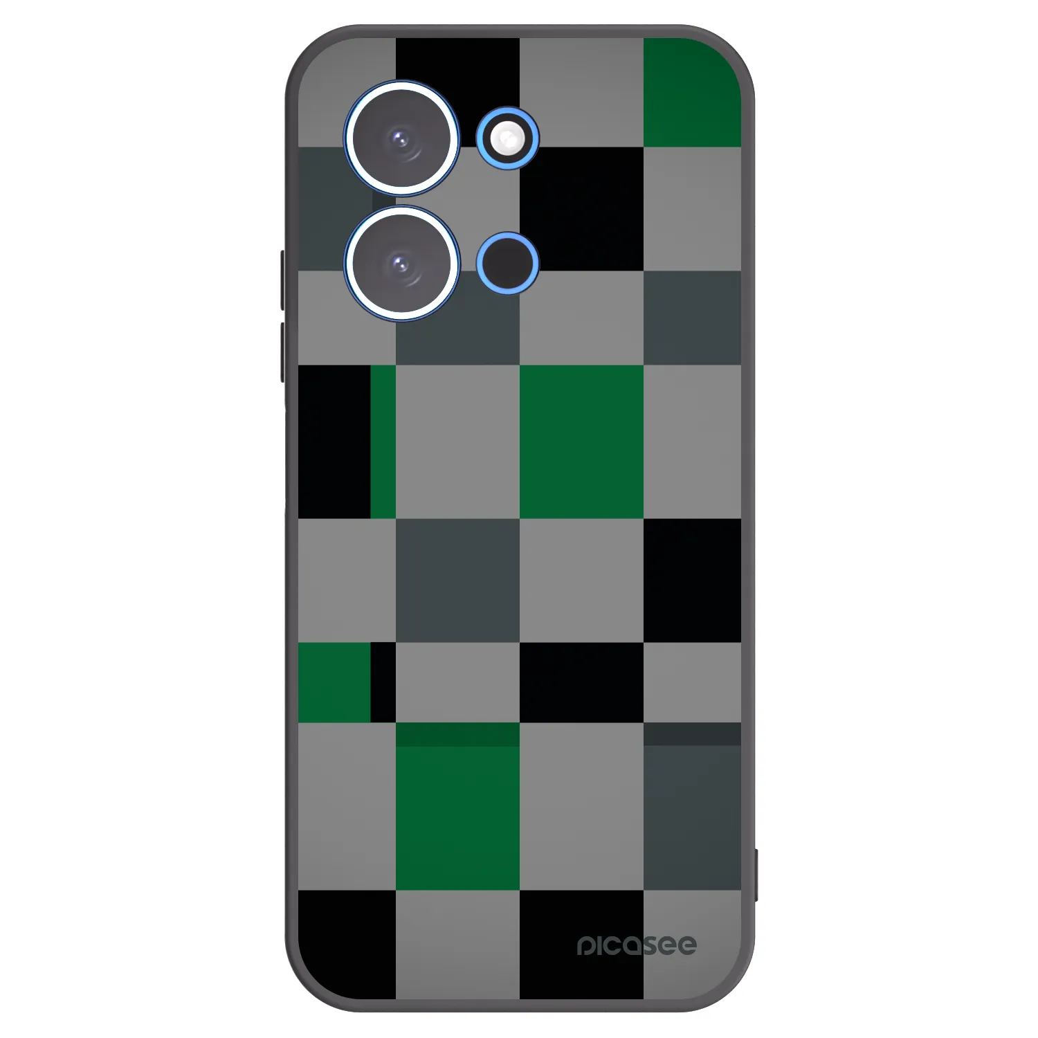 Picasee silikónový čierny obal pre Xiaomi Redmi 15C 4G - Block Grid