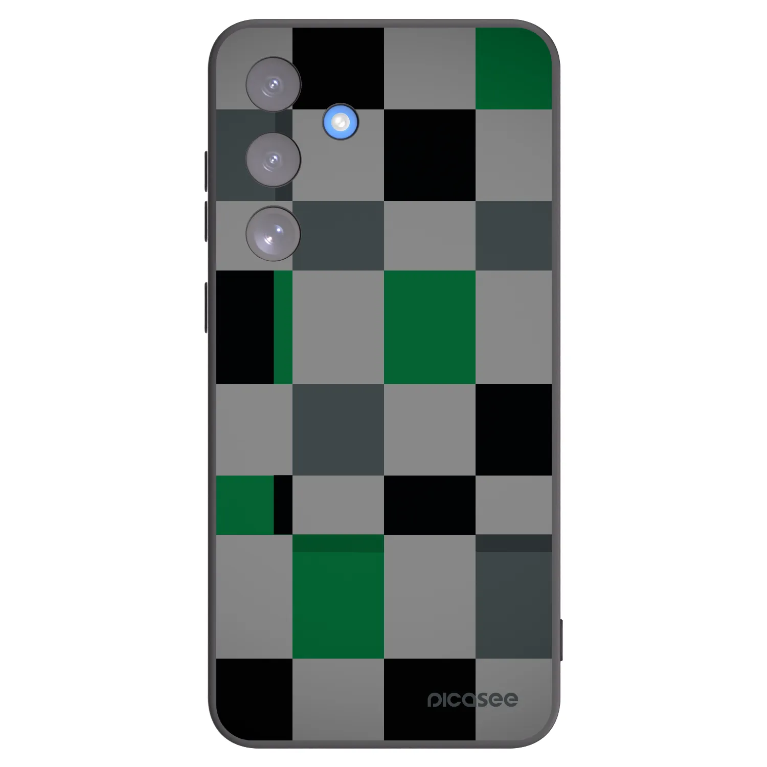 Picasee silikónový čierny obal pre Samsung Galaxy S25 FE 5G - Block Grid
