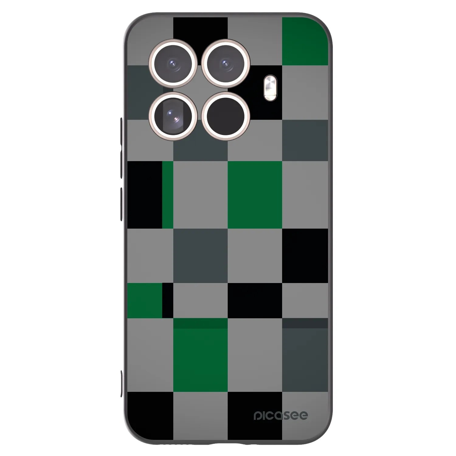 Picasee silikónový čierny obal pre Xiaomi 15T Pro - Block Grid