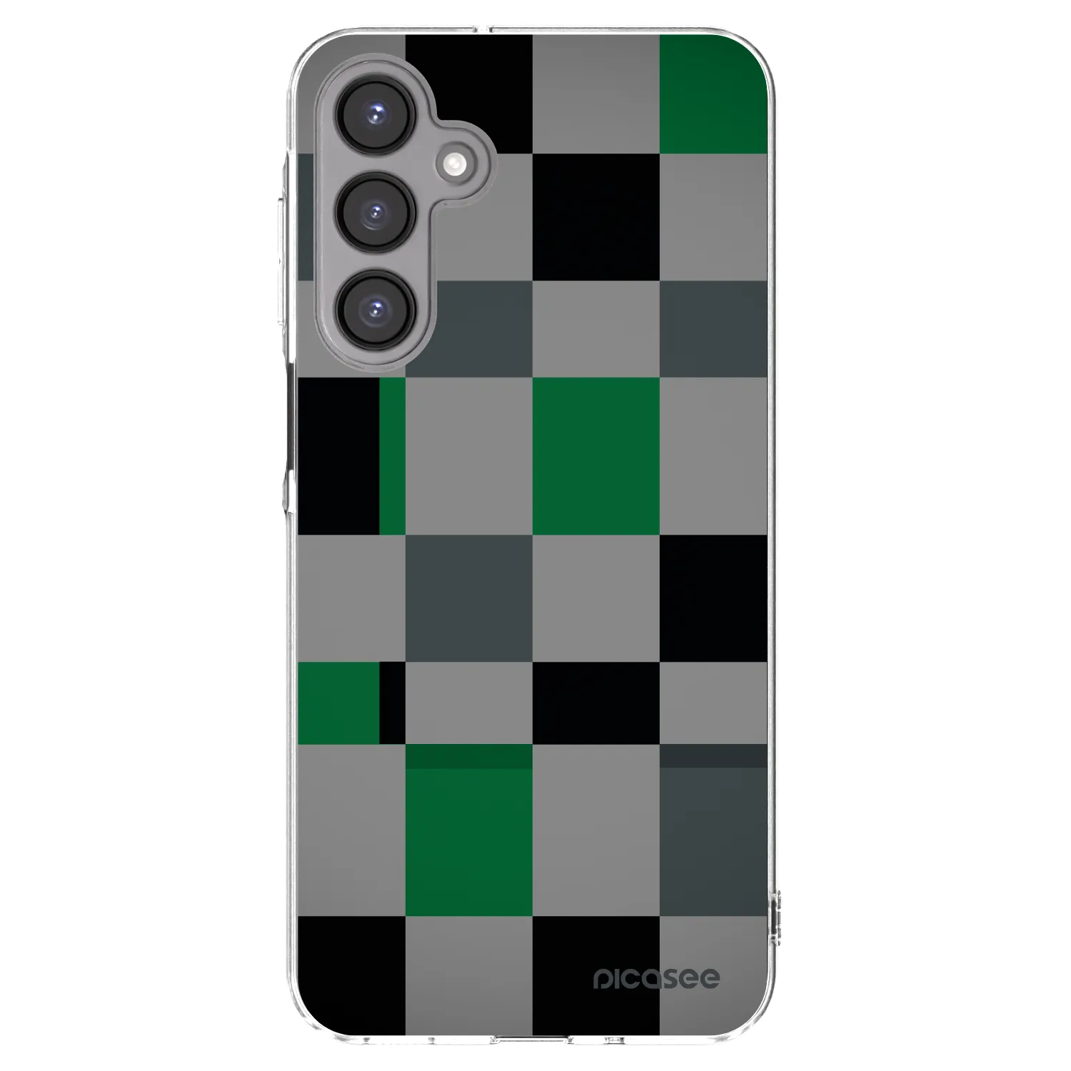 Picasee silikónový prehľadný obal pre Samsung Galaxy A16 4G - Block Grid