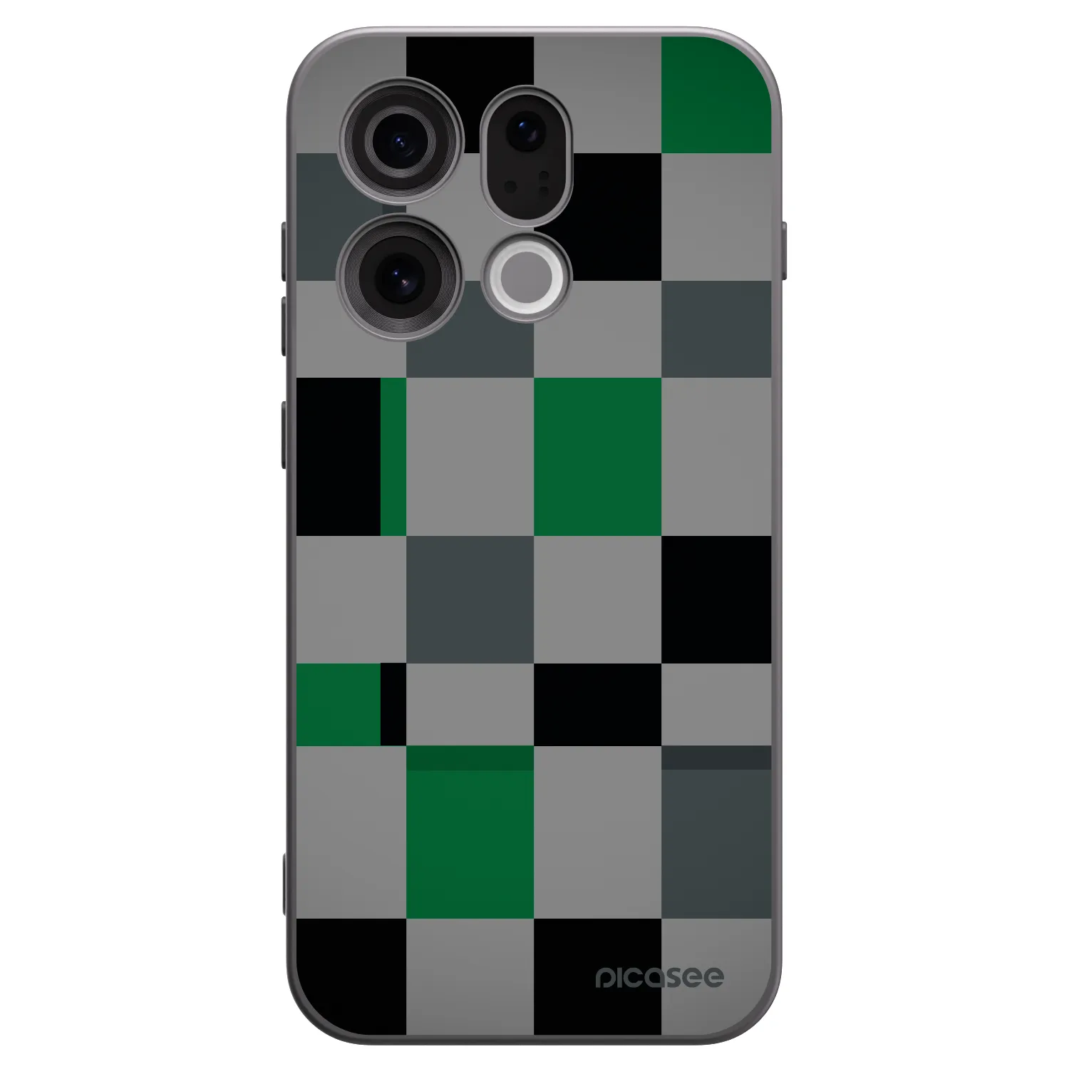 Picasee silikónový čierny obal pre OPPO Find X9 - Block Grid