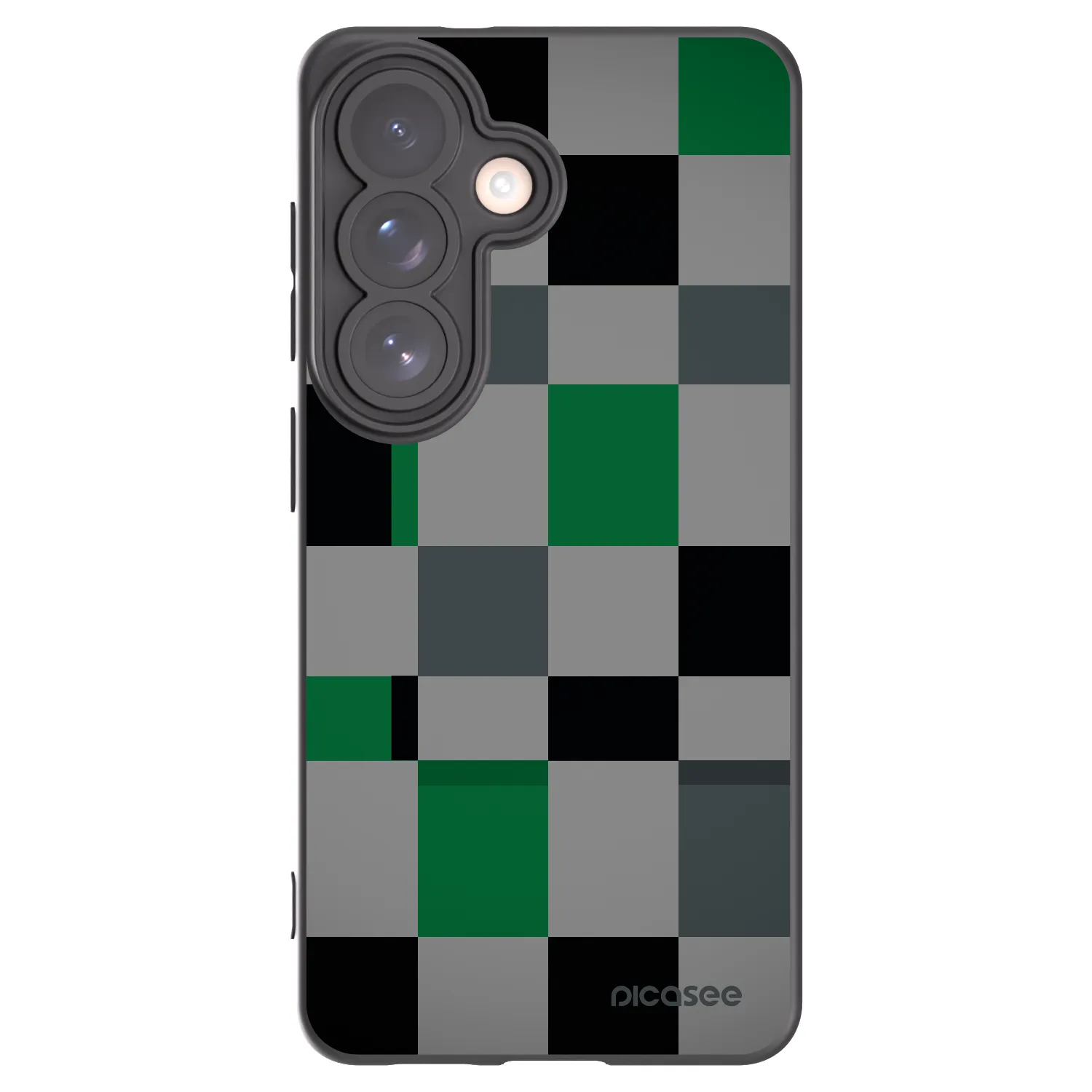 Picasee silikónový čierny obal pre Samsung Galaxy S26 - Block Grid