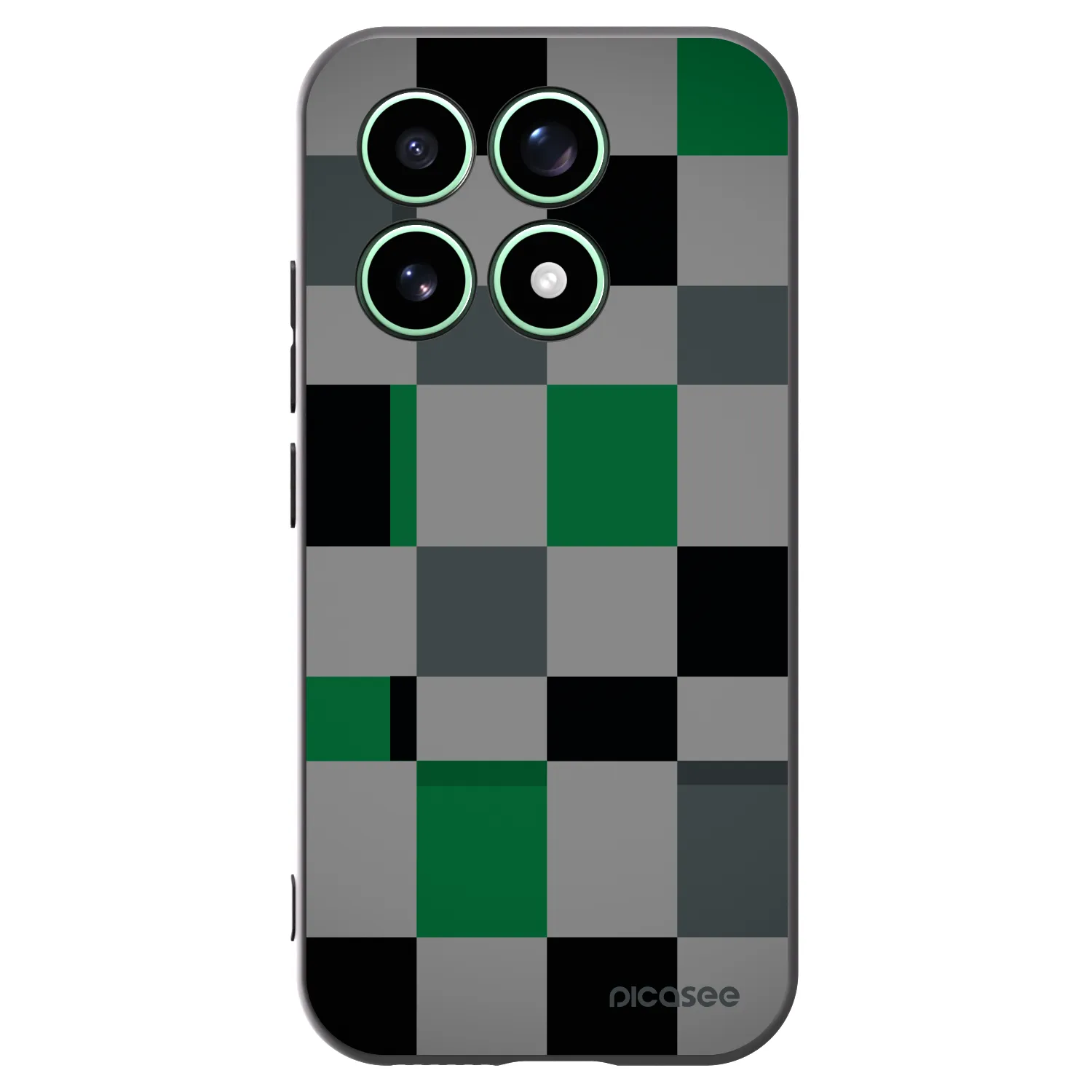 Picasee silikónový čierny obal pre Xiaomi 17 - Block Grid