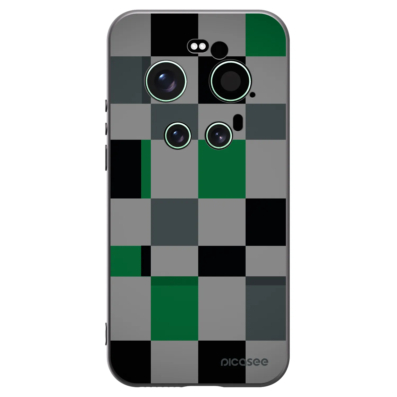 Picasee silikónový čierny obal pre Xiaomi 17 Ultra - Block Grid
