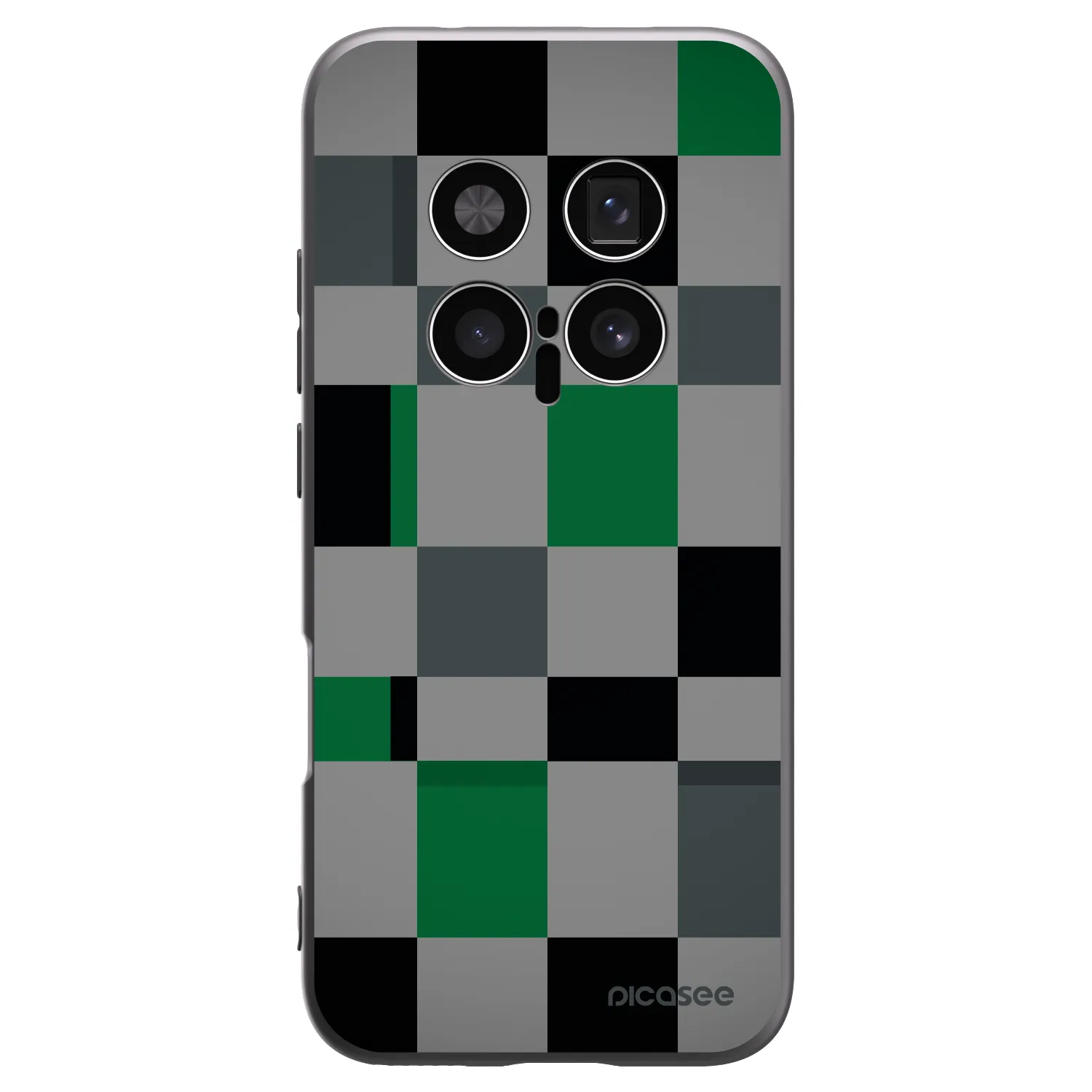 Picasee silikónový čierny obal pre Honor Magic8 Pro 5G - Block Grid