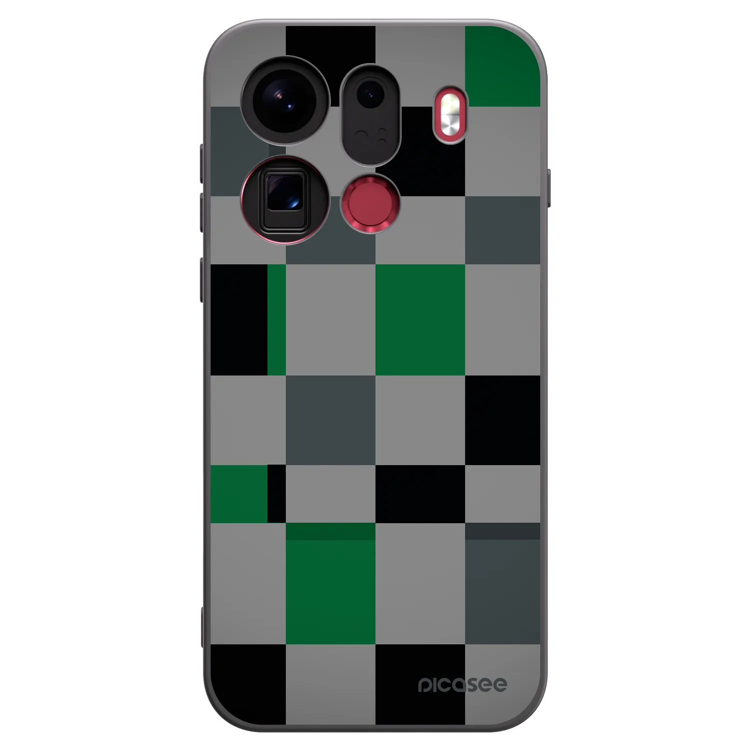 Picasee silikónový čierny obal pre OPPO Find X9 Pro - Block Grid