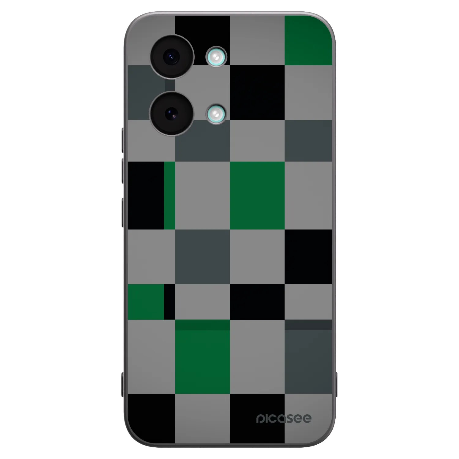 Picasee silikónový čierny obal pre Xiaomi Poco X8 Pro Max - Block Grid