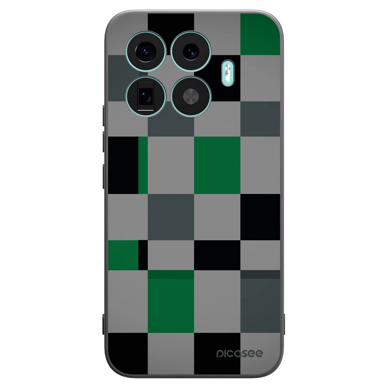 Picasee silikónový čierny obal pre Xiaomi 17T Pro - Block Grid