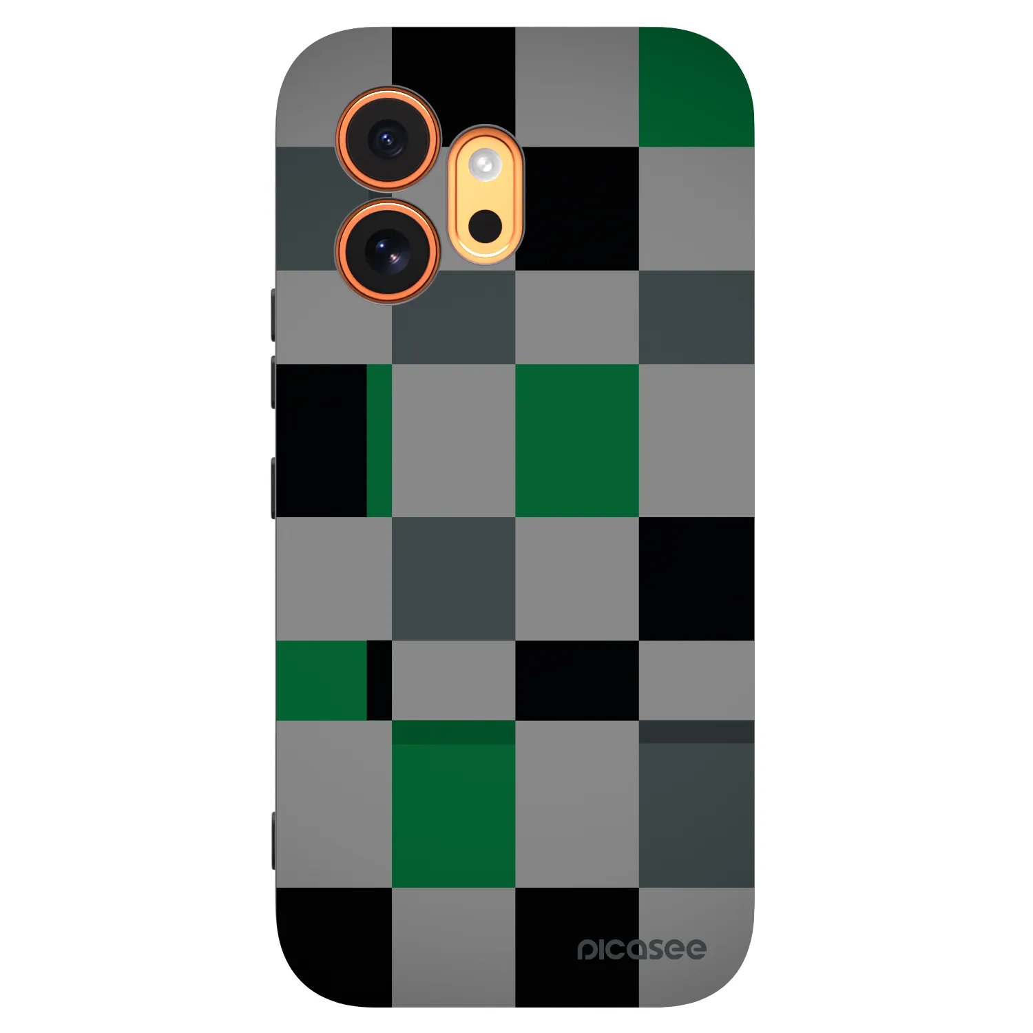 Picasee silikónový čierny obal pre Honor 600 - Block Grid