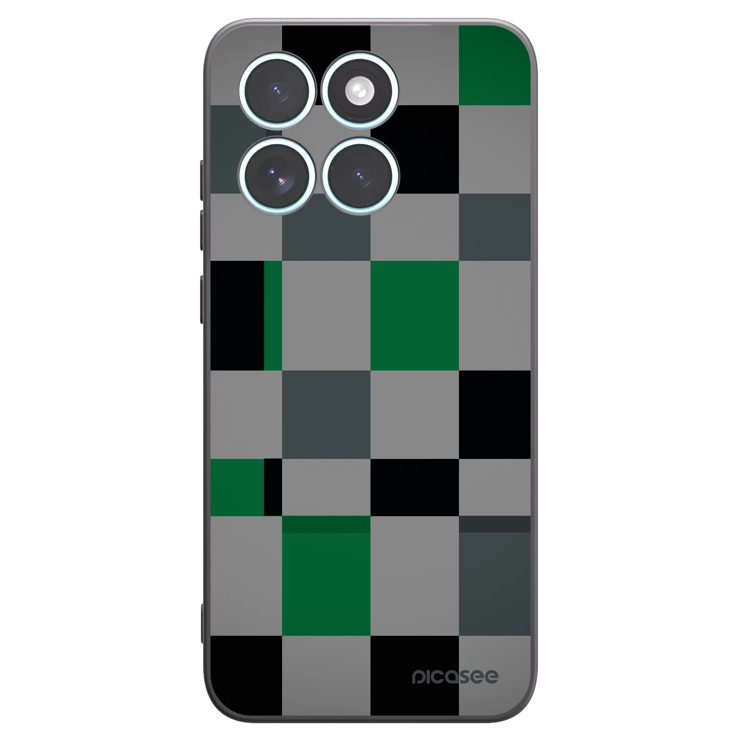 Picasee silikónový čierny obal pre Motorola Edge 70 Fusion - Block Grid