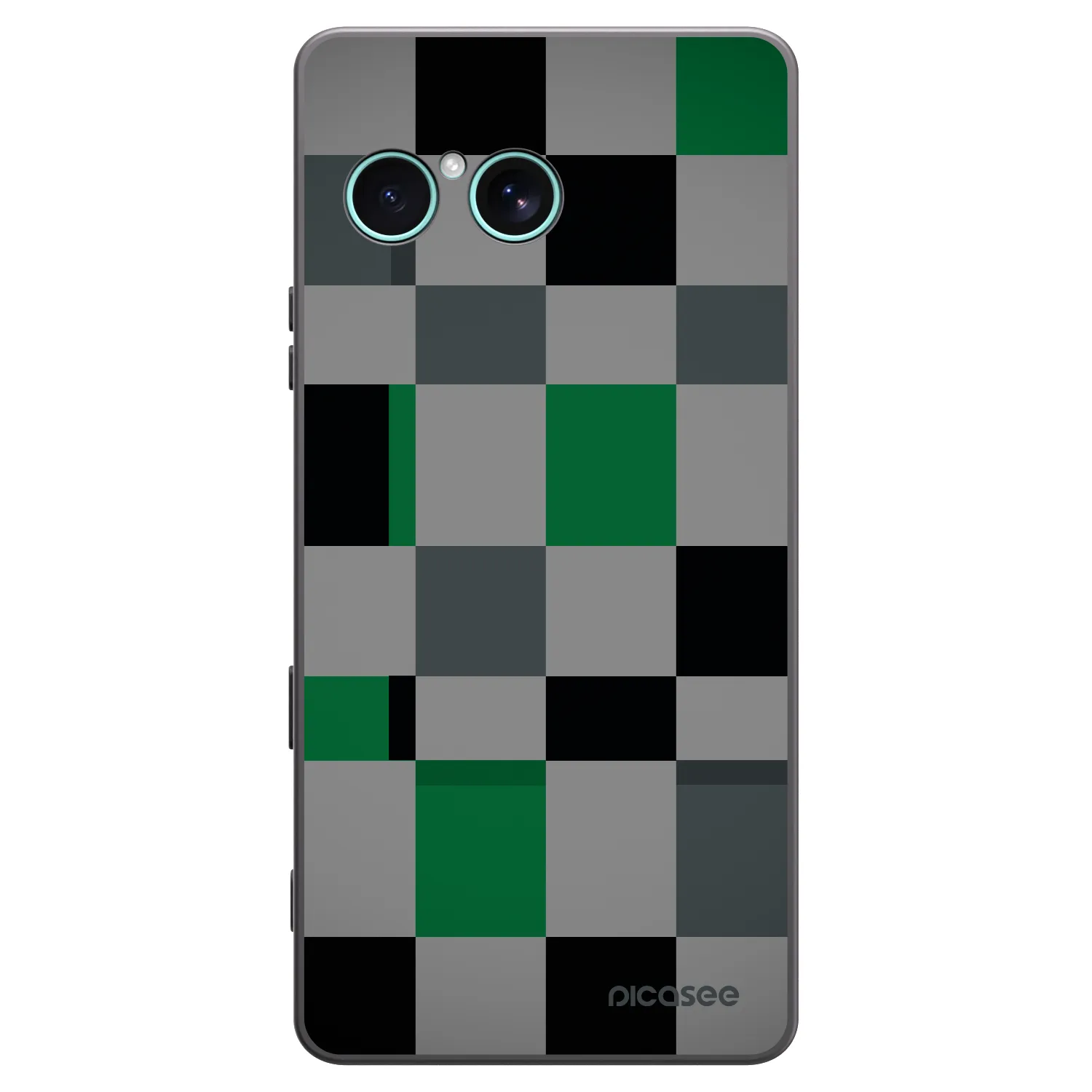Picasee silikónový čierny obal pre Sony Xperia 10 VII - Block Grid