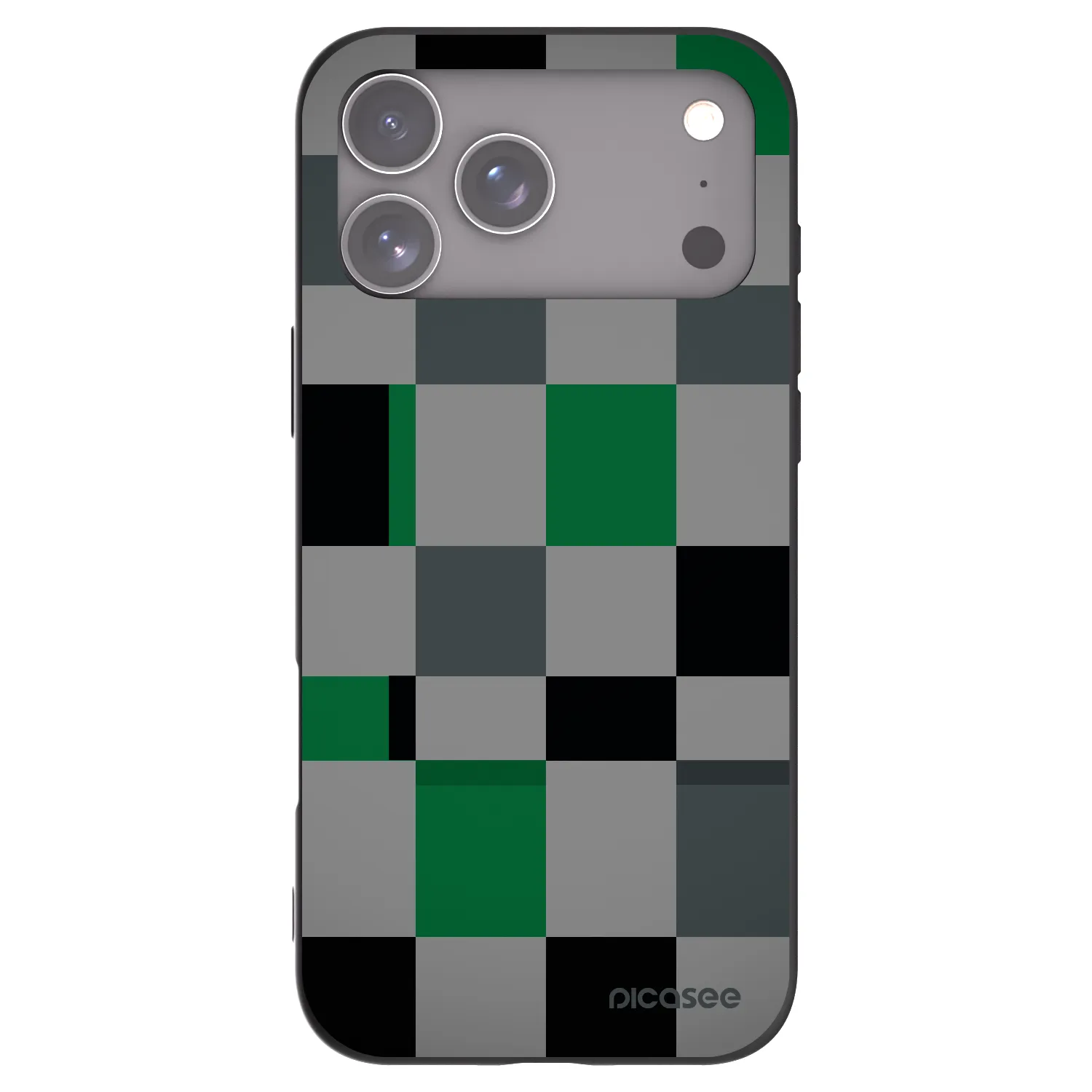 Picasee silikónový čierny obal pre Apple iPhone 18 Pro Max - Block Grid