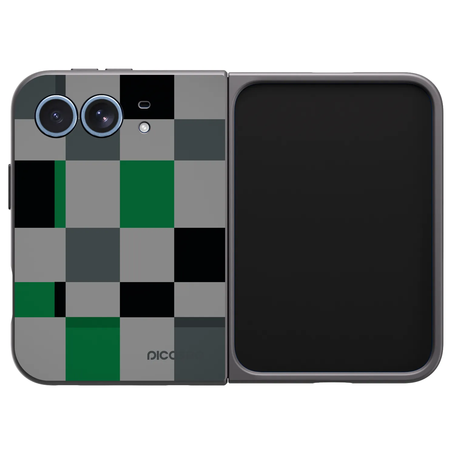 Picasee silikónový čierny obal pre Apple iPhone Ultra - Block Grid