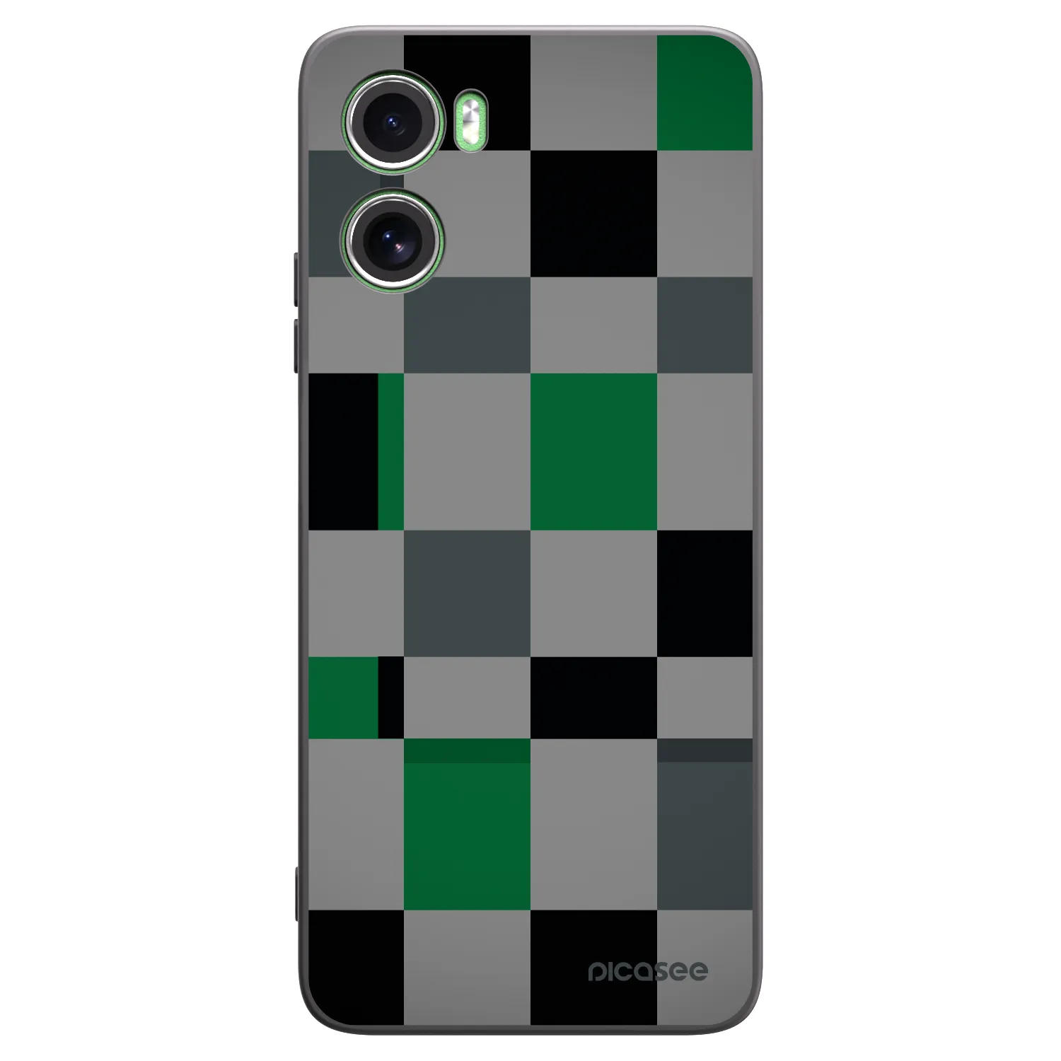 Picasee silikónový čierny obal pre Motorola Moto G06 - Block Grid