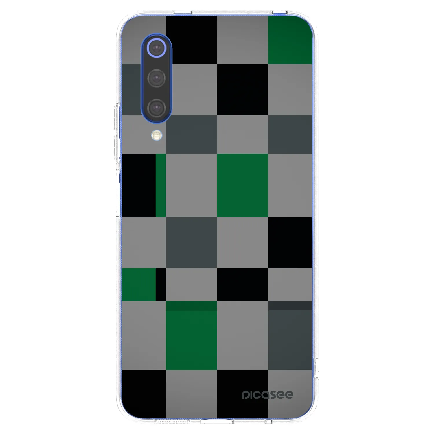 Picasee silikónový prehľadný obal pre Xiaomi Mi 9 SE - Block Grid