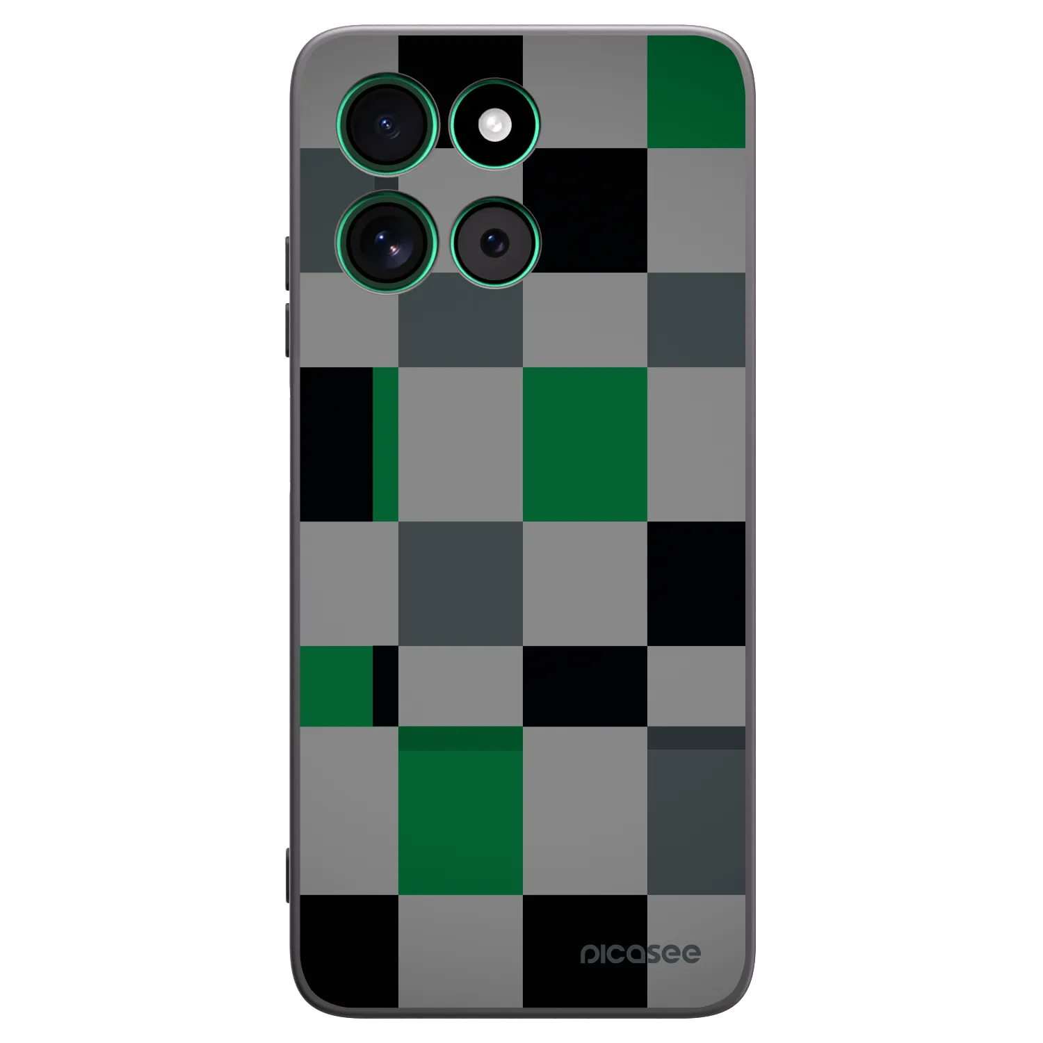 Picasee silikónový čierny obal pre Motorola Moto G57 Power - Block Grid