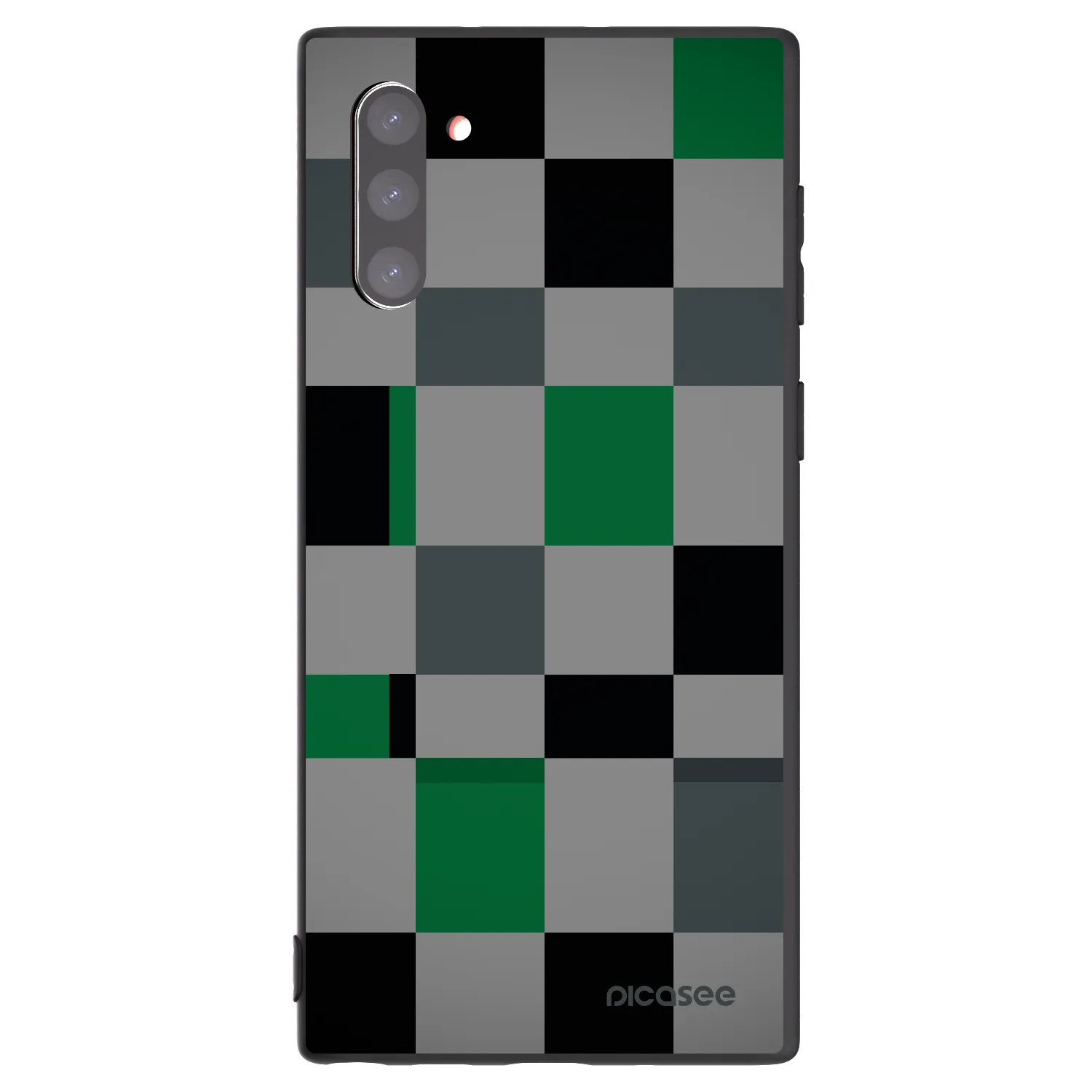 Picasee silikónový čierny obal pre Samsung Galaxy Note 10 N970F - Block Grid