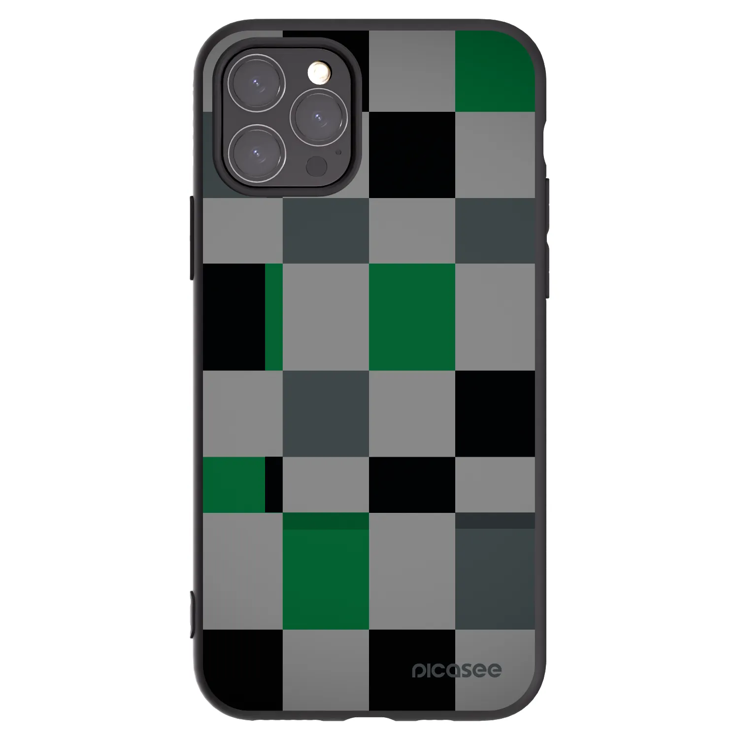Picasee silikónový čierny obal pre Apple iPhone 11 Pro - Block Grid
