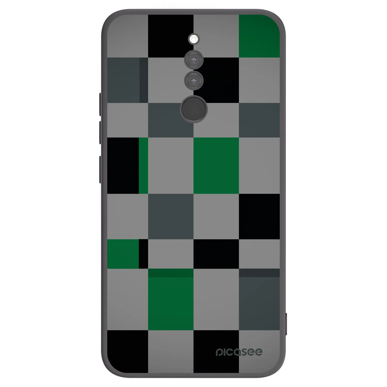 Picasee silikónový čierny obal pre Xiaomi Redmi 8 - Block Grid