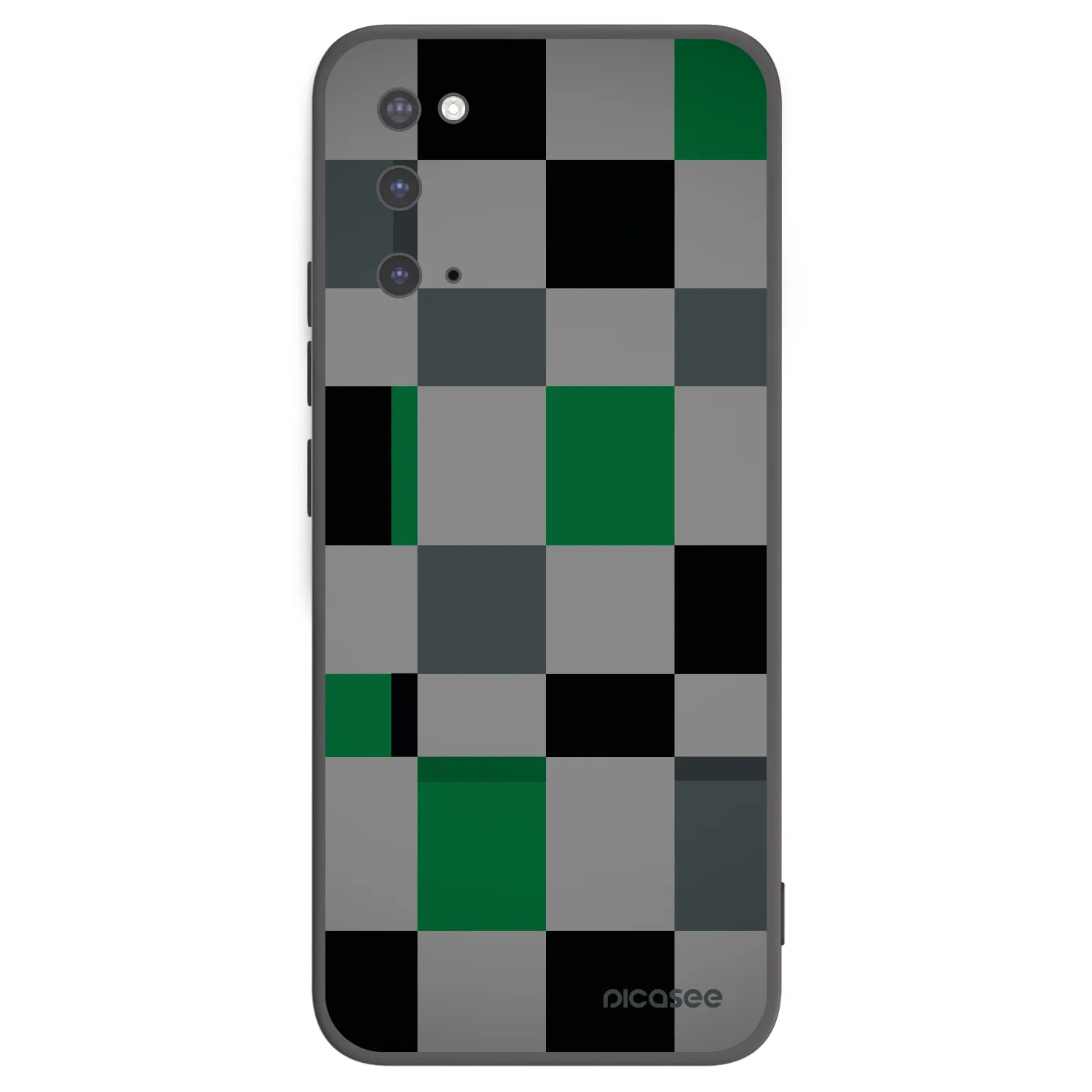 Picasee silikónový čierny obal pre Samsung Galaxy S20 G980F - Block Grid
