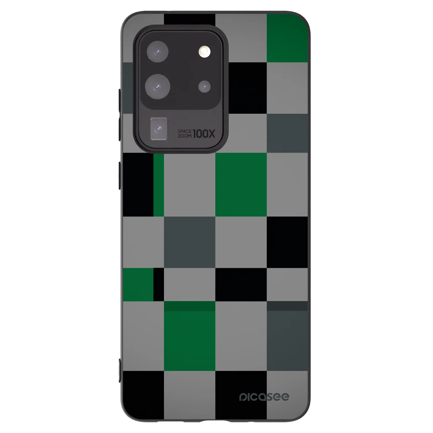 Picasee silikónový čierny obal pre Samsung Galaxy S20 Ultra 5G G988F - Block Grid