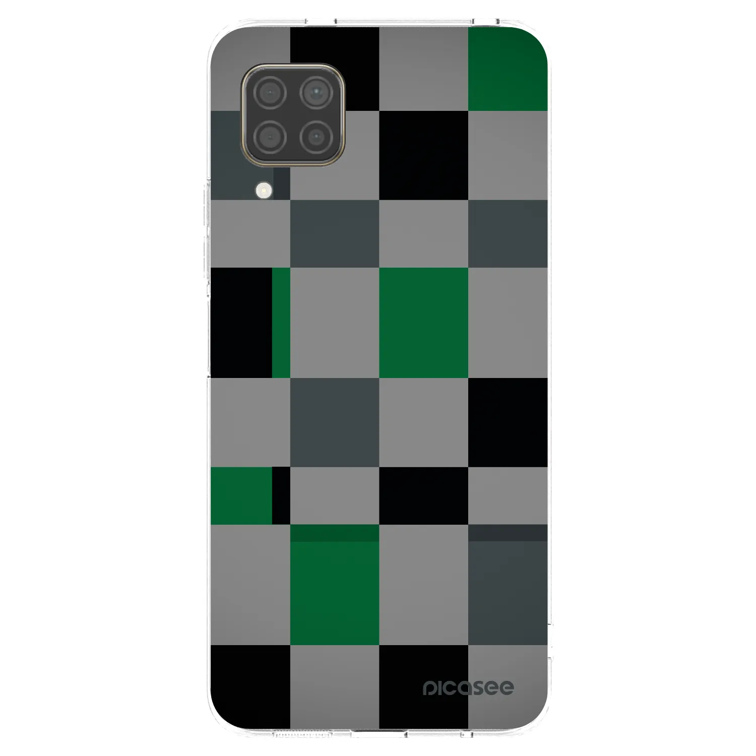 Picasee silikónový prehľadný obal pre Huawei P40 Lite - Block Grid