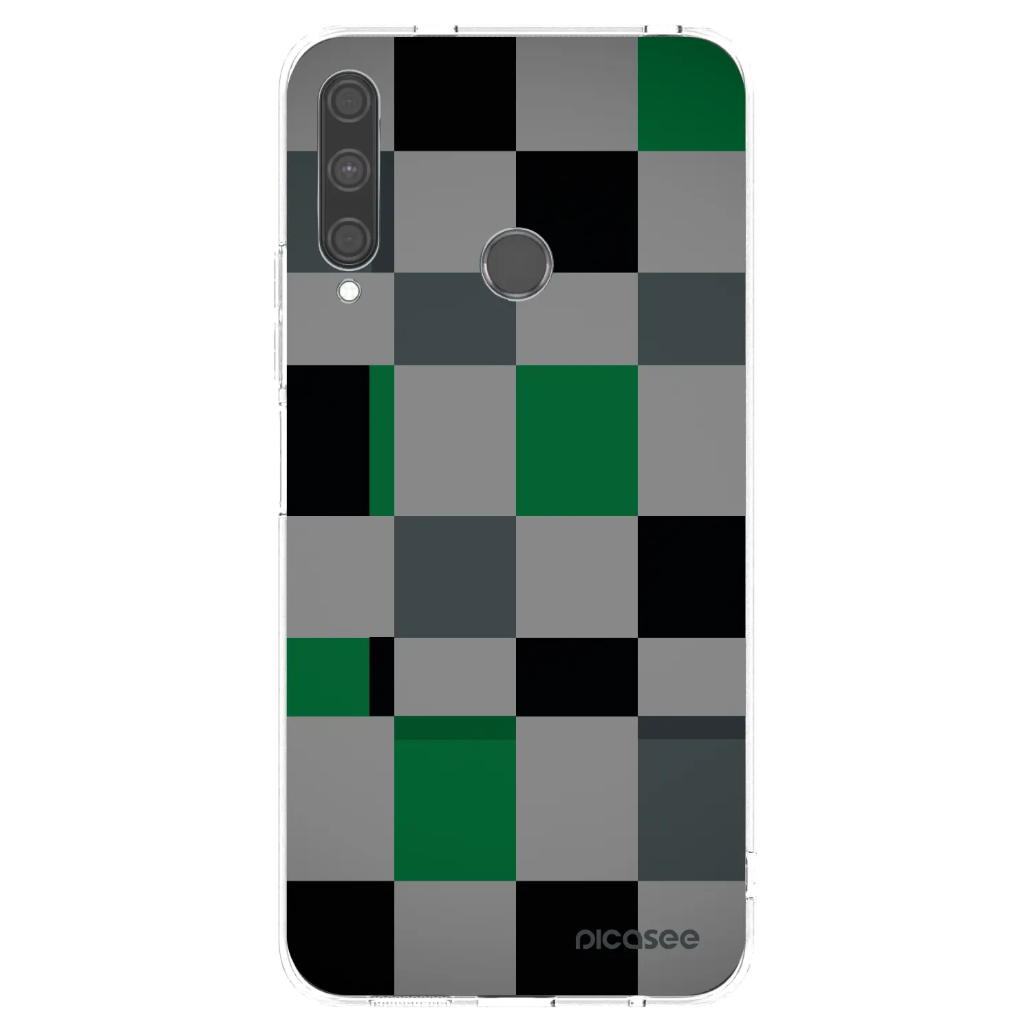 Picasee silikónový prehľadný obal pre Huawei P40 Lite E - Block Grid