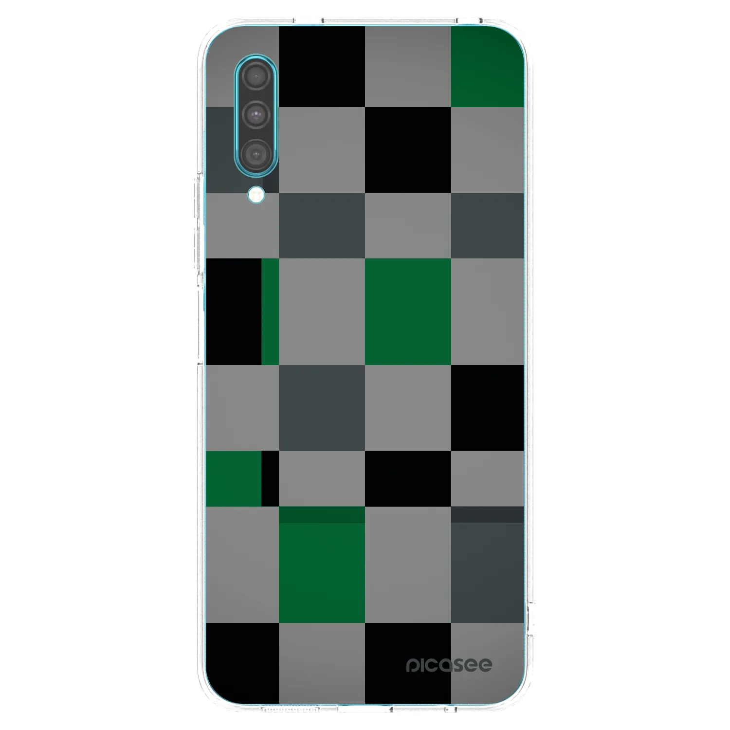 Picasee silikónový prehľadný obal pre Samsung Galaxy A30s A307F - Block Grid