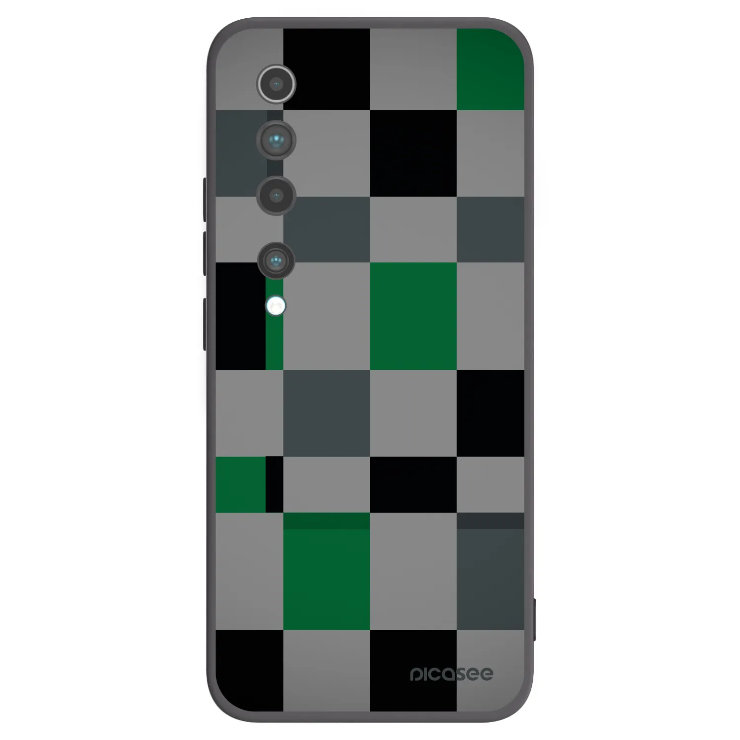 Picasee silikónový čierny obal pre Xiaomi Mi 10 - Block Grid