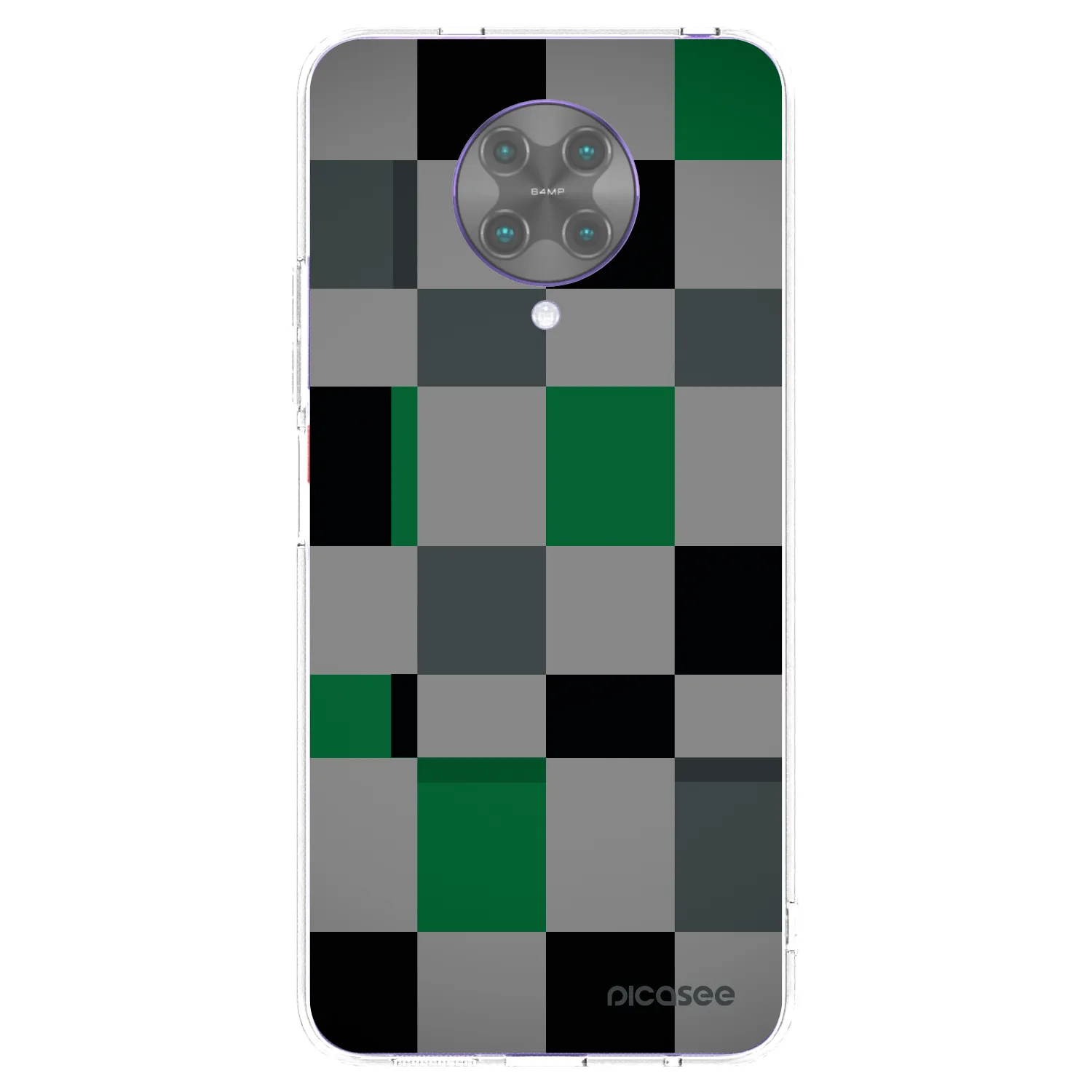 Silikónový prehľadný obal pre Xiaomi Poco F2 Pro - Block Grid