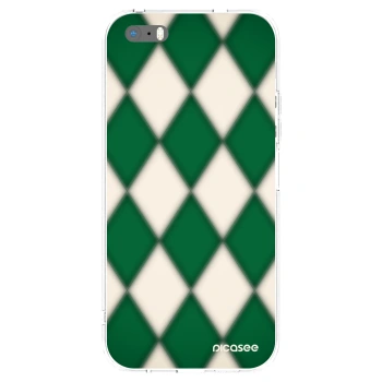 Picasee silikónový prehľadný obal pre Apple iPhone 5/5S/SE - Emerald Diamond