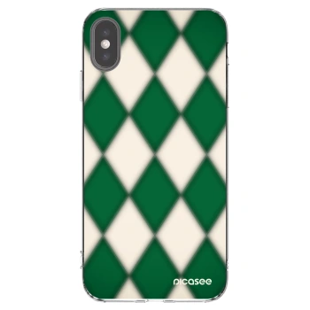 Picasee silikónový prehľadný obal pre Apple iPhone XS Max - Emerald Diamond