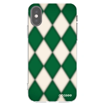 Picasee silikónový prehľadný obal pre Apple iPhone X/XS - Emerald Diamond