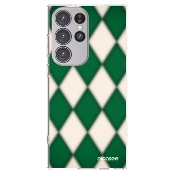 Picasee silikónový prehľadný obal pre Samsung Galaxy S23 Ultra 5G - Emerald Diamond