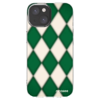 Picasee silikónový prehľadný obal pre Apple iPhone 15 - Emerald Diamond