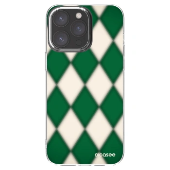Picasee silikónový prehľadný obal pre Apple iPhone 15 Pro Max - Emerald Diamond