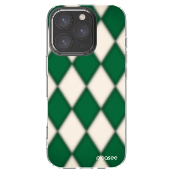 Picasee silikónový prehľadný obal pre Apple iPhone 16 Pro - Emerald Diamond
