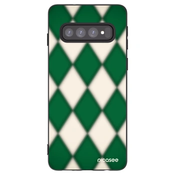 Picasee silikónový čierny obal pre Samsung Galaxy S10 G973 - Emerald Diamond
