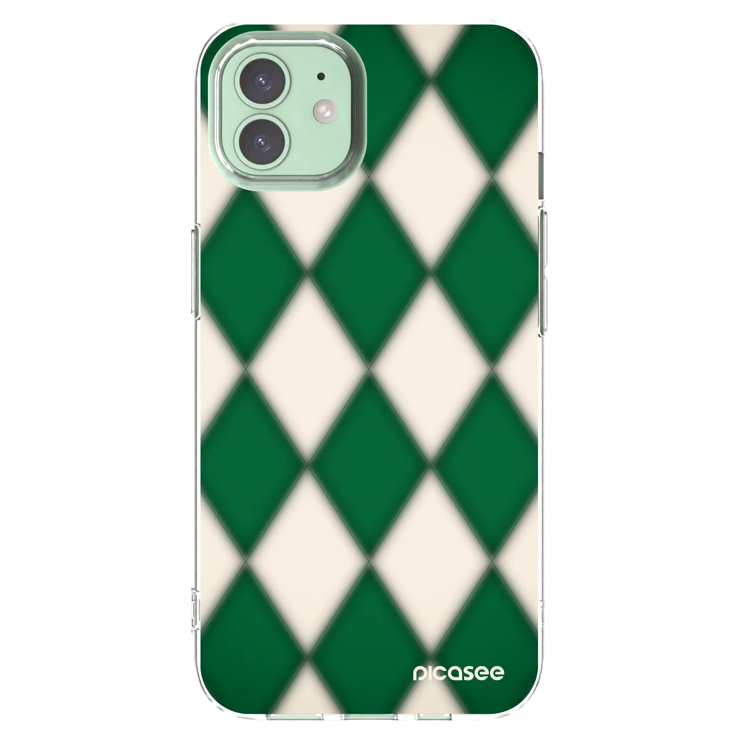 Picasee silikónový prehľadný obal pre Apple iPhone 12 - Emerald Diamond