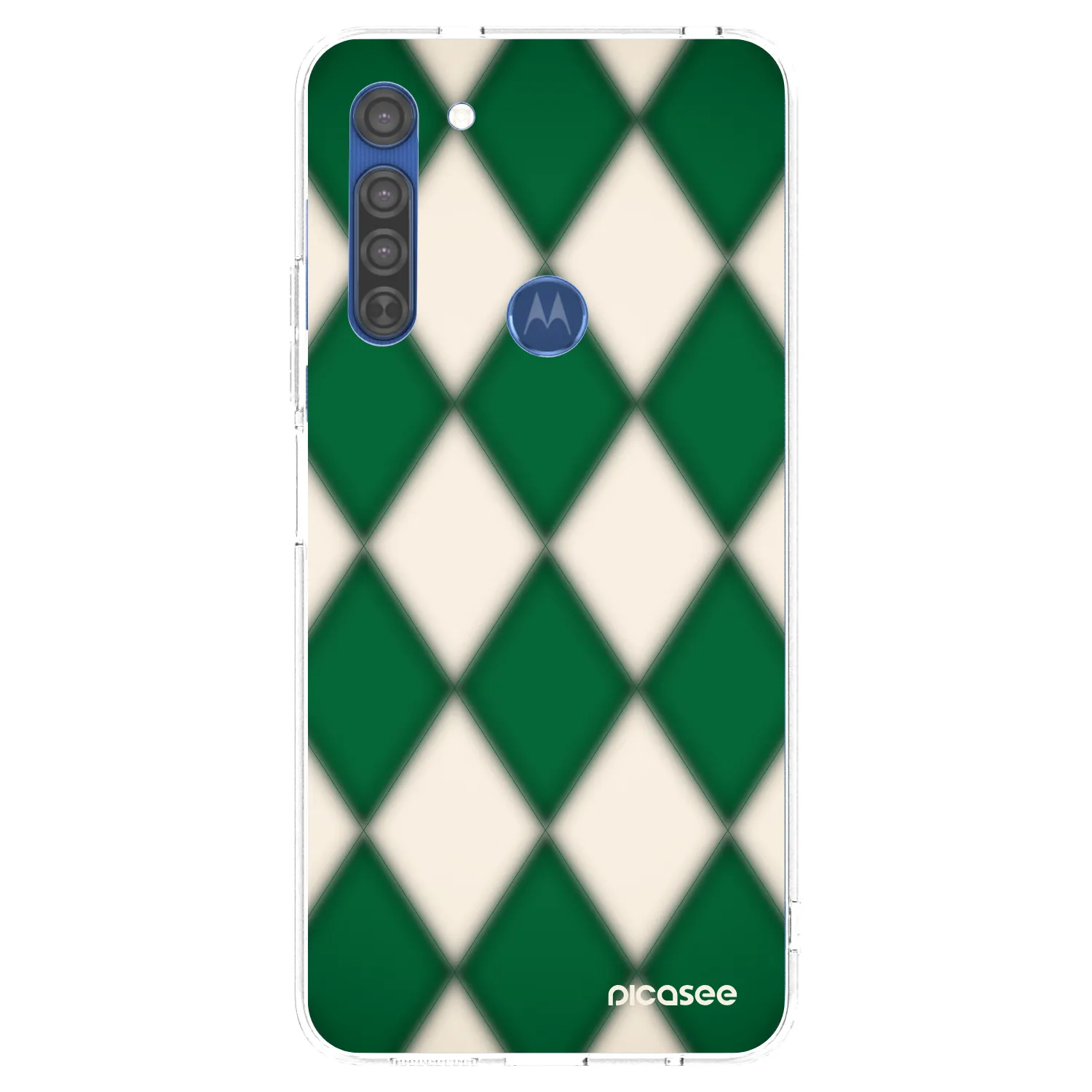 Picasee silikónový prehľadný obal pre Motorola Moto G8 - Emerald Diamond