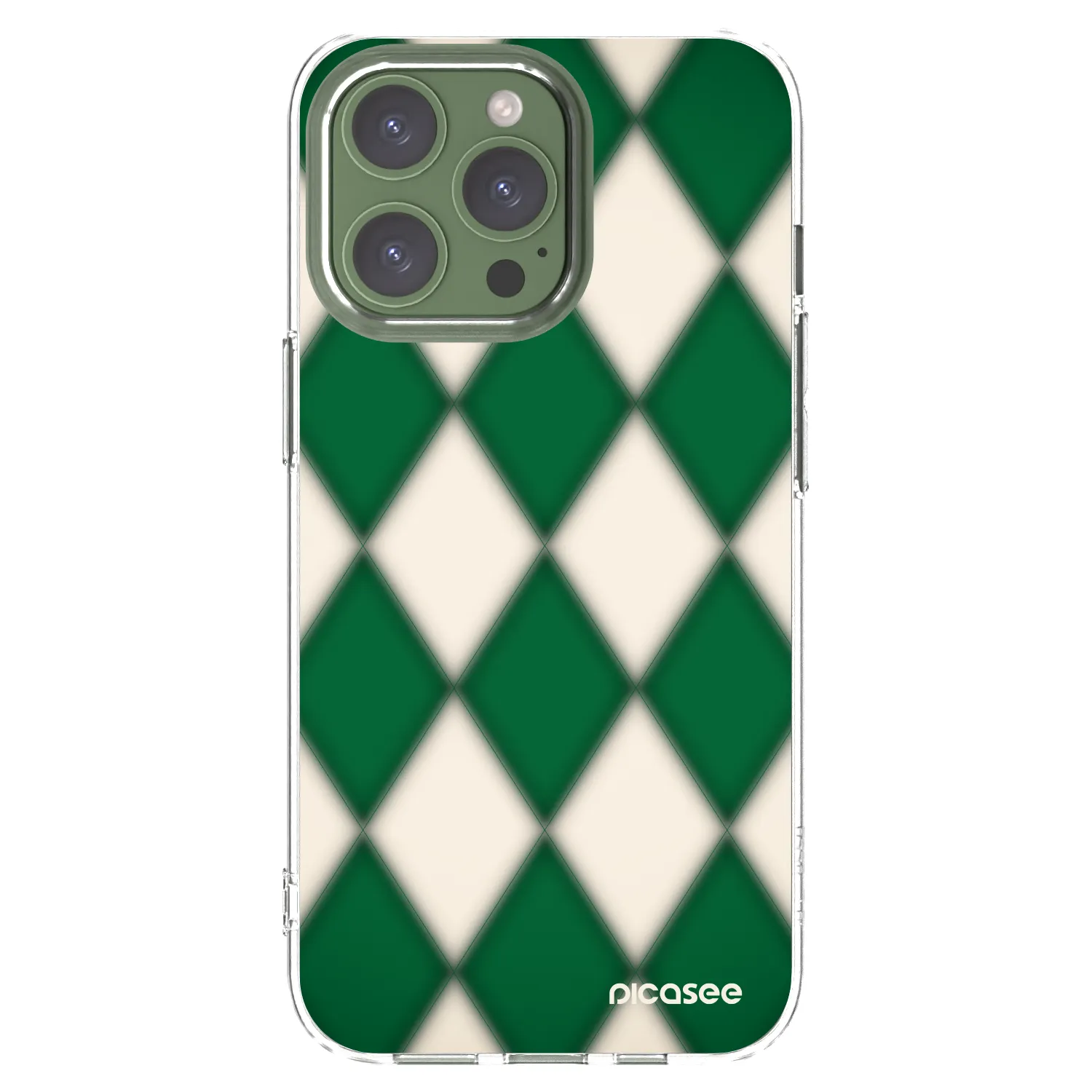 Picasee silikónový prehľadný obal pre Apple iPhone 13 Pro - Emerald Diamond