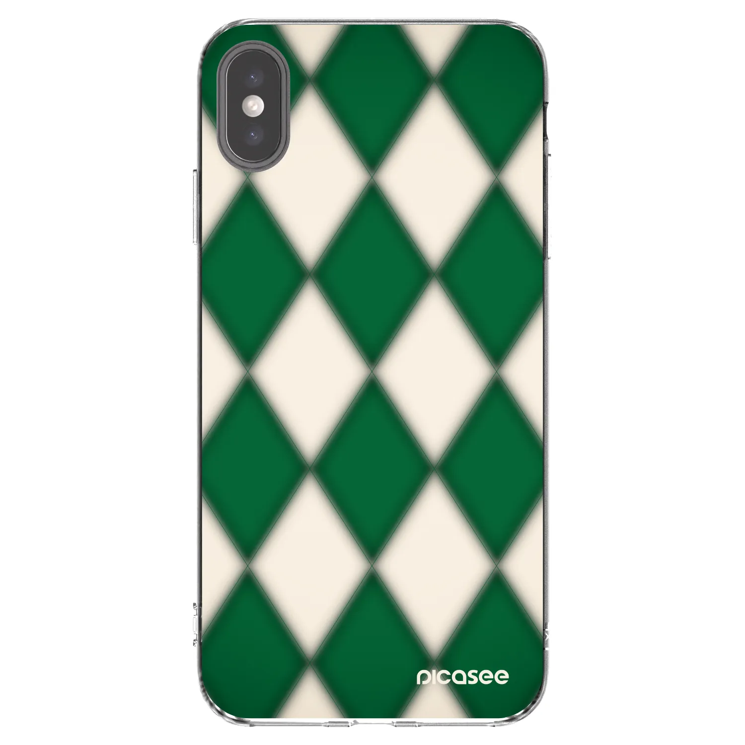 Picasee silikónový prehľadný obal pre Apple iPhone XS Max - Emerald Diamond